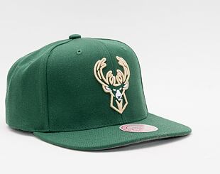 Kappe Mitchell & Ness - NBA Team Ground 2.0 Snapback - Milwaukee Bucks - Green