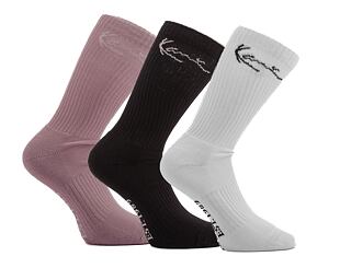 Socken Karl Kani Signature 3-Pack Socks light lavender/alack/White