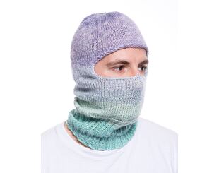 Maßgefertigte gestrickte Balaclava Maske - Cloudy Teal