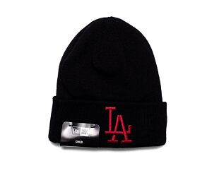 Kinder Mütze New Era MLB Kids League Essential Beanie - LA Dodgers - Black / Cardinal
