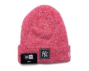 Kinder Mütze New Era MLB Kids Team Cuff Beanie - NY Yankees - Heather Scarlet / Off White