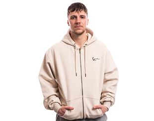 Pullover Karl Kani Chest Signature Os Full Zip Diner Hoodie vanilla melange