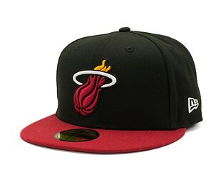 Kappe New Era 59FIFTY NBA Basic Miami Heat - Black / Red