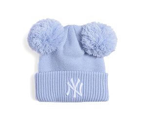 Kinder Mütze New Era - Medium Knit Double Pom Beanie - NY Yankees - Pastel Blue
