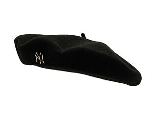 Damen Baskenmütze New Era - MLB Wool Pin Beret - NY Yankees - Black