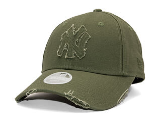 Damen Kappe New Era - MLB Womens Distressed 9FORTY - NY Yankees - Rifle Green