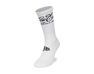 Socken New Era - Script Crew Socks 1pk - White / Navy