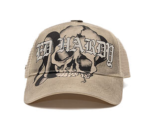 Kappe Ed Hardy - Gothic Skull Tab 5 Panel Trucker Cap - Dove