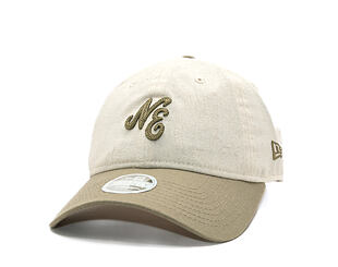 Damen Kappe New Era - Branded Linen 9TWENTY - Stone / New Olive