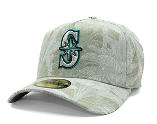 Kappe New Era - MLB Three Looms "Leafy Palm" 59FORTY A-Frame - Seattle Mariners - Stone