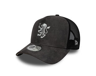 Kappe New Era - Faux Suede 9FORTY A-Frame Trucker - ASTON VILLA FC - Graphite