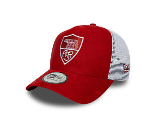 Kappe New Era - Faux Suede 9FORTY A-Frame Trucker - AS Roma - Red