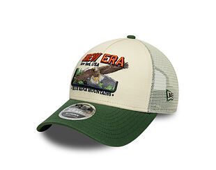 Kappe New Era - Branded Graphic 9FORTY M-CROWN A-Frame Trucker - Cream / Cilantro Green