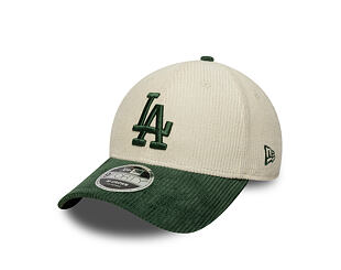 Kappe New Era - MLB Cord 9FORTY M-CROWN - LA Dodgers - Cream / Cilantro Green