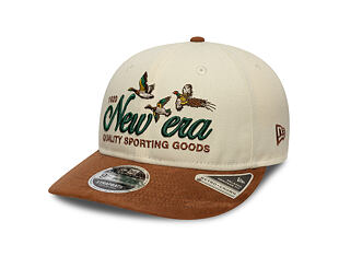 Kappe New Era - Branded Suede Pre-Curved 9FIFTY Retro Crown - Cream / Deep Auburn