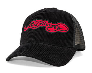 Kappe Ed Hardy - Embroidery Applique Cord 5 Panel Trucker Cap - Black