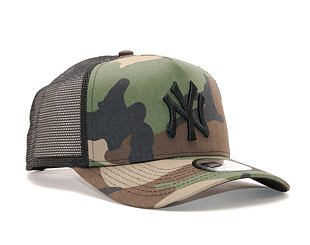 Kappe New Era - MLB Clean 9FORTY Trucker - NY Yankees - Woodland Camo / Black