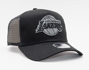 Kappe New Era - NBA Black on Black 9FORTY Trucker - LA Lakers - Black