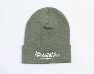 Mütze Mitchell & Ness Branded Pinscript Cuff Knit Olive