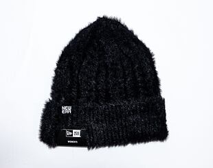Damen Mütze New Era Womens Fluffy Beanie Black/White