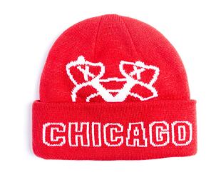 Mütze Mitchell & Ness - K.O. Knit  - Chicago Blackhawks - Red