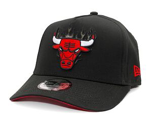 Kappe New Era - 9FORTY A-Frame NBA Flame - Chicago Bulls - Black