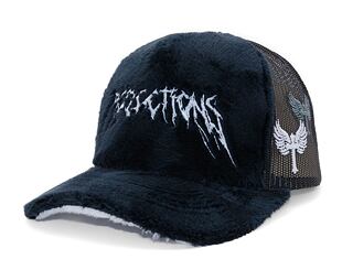 Kappe Reflection Luxury Fuzzy Trucker - Black Midnight Contrast
