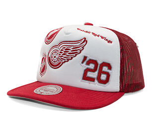 Kappe Mitchell & Ness - Gridlock Trucker - Detroit Red Wings - White