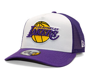 Kappe New Era - NBA Side Patch 9FORTY - A-Frame Trucker - LA Lakers - Purple