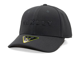 Kappe Oakley - Bark Embossed Hat - Pitch Black/Flame Red