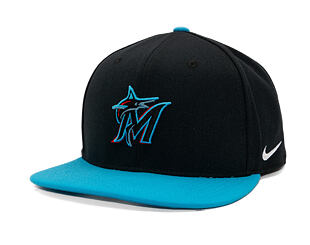Kappe Nike - Dri-Fit Pro - Miami Marlins - Black 00A/Light Current Blue