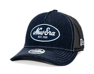 Damen Kappe New Era - Branded Denim Oval Logo 9FORTY M-CROWN A-Frame Trucker - Navy