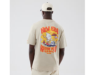 T-Shirt New Era - Branded Food Character Oversized Tee - Stone