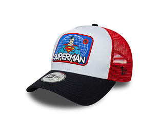Kinder Kappe New Era - DC Patch 9FORTY A-Frame Trucker - Superman - White / Navy