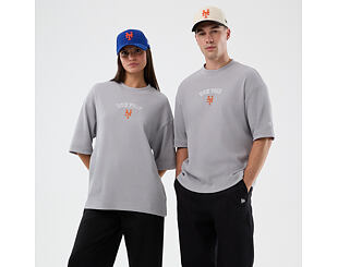 T-Shirt New Era - MLB Waffle Box Tee - NY Mets - Grey