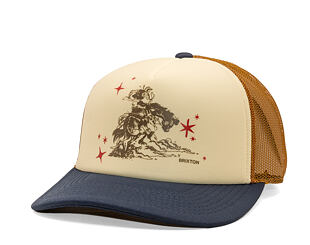 Kappe Brixton - Mid Century Ranch Trucker Hat - Off White/Washed Navy