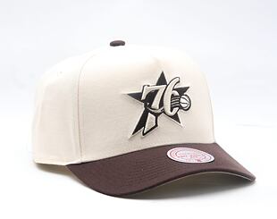 Kappe Mitchell & Ness - NBA Brown And Cream Pro Snapback Hwc - Philadelphia 76ers - Cream