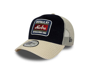 Kappe New Era - Branded Cord Visor 9FORTY A-Frame Trucker - Navy / Stone