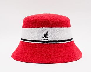 Hut Kangol Bermuda Stripe Bucket Scarlet