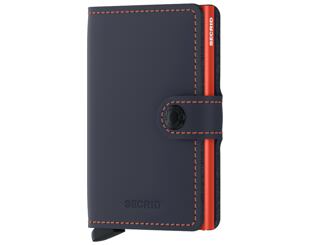 Geldbörse Secrid Miniwallet Matte Nightblue & Orange