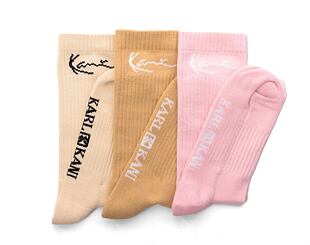 Socken Karl Kani KK Signature 3 Pack Socks pink/off white/black