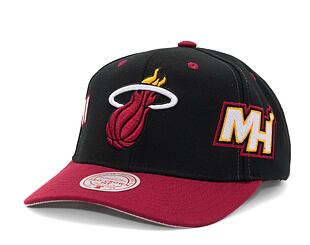Kappe Mitchell & Ness Overbite Pro Snapback Miami Heat Black