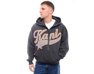 Pullover Karl Kani Star Logo OS Full Zip Hoodie anthracite/light grey