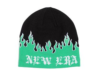 Mütze New Era - Knit Thin Flame Skull Knit - Green