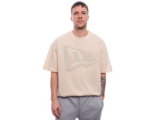 T-Shirt New Era - Tech Flag Oversized Tee - Cream / Grey