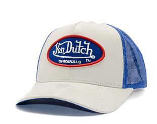 Kappe Von Dutch - Trucker Boston - Caps - Suede - Blue/ Cream