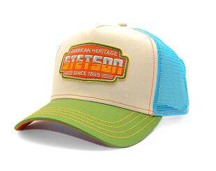 Kappe Stetson - Trucker Cap Lightning - Green/Light Khaki