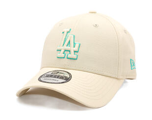 Kappe New Era - MLB Team Outline 9FORTY - LA Dodgers - Cream / Teal
