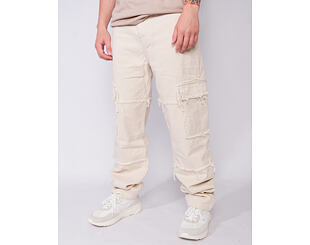 Hose Karl Kani - Og Fringed Baggy Cargo Pants - White