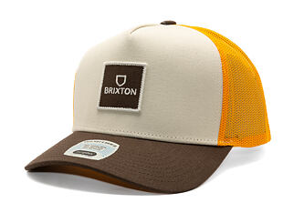 Kappe Brixton - Alpha Block X C Mp Mesh Cap - Golden Glow/Off White/Deep Brown